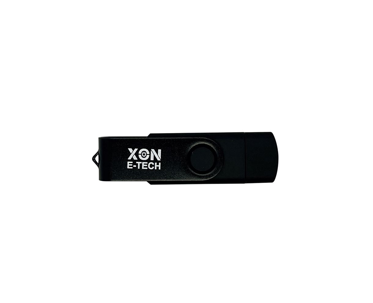 Флеш-накопичувач XON FlashDrive MultiConnect 128GB (USB 2.0 + USB Type-C + MicroUSB) Чорний (FX2M128PB 7645)
