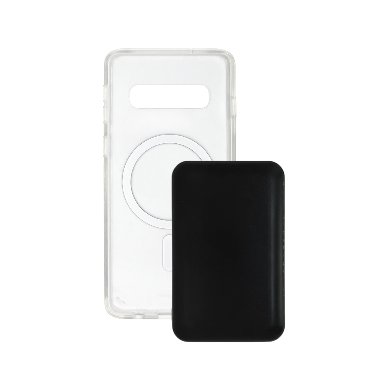 Чехол с беспроводной батареей XON 10000 mah для Samsung S10 BatteryCase Прозрачный / Черный (3128)