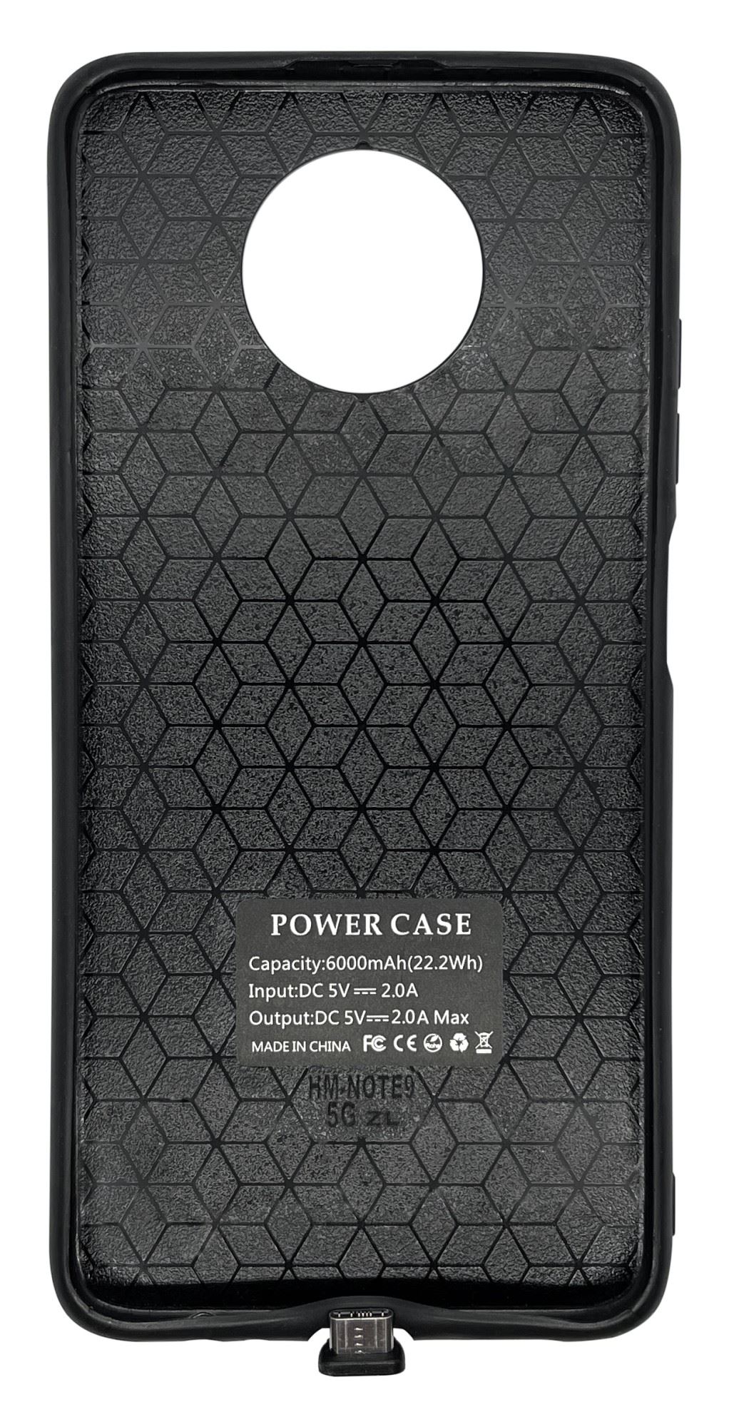 Чехол-аккумулятор XON PowerCase для Xiaomi Redmi Note 9 6000 mAh Черный (PCBS3409168B 1592)
