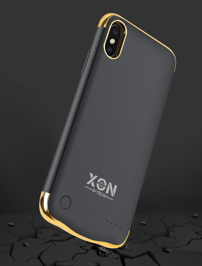 Чехол-аккумулятор XON PowerCase для iPhone X/XS 5500 mAh Черный/Золотой (PCBS1110055G 2506)