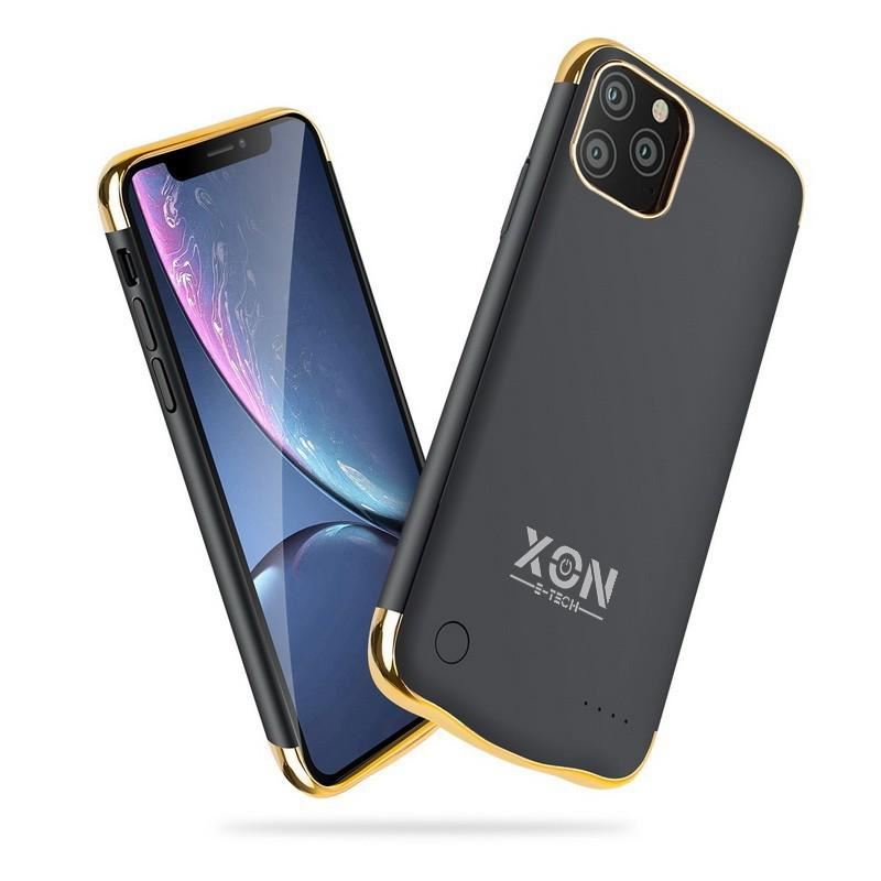 Чехол-аккумулятор XON PowerCase для iPhone 12 5500 mAh Черный/Золотой (PCBS1112155G 2988)