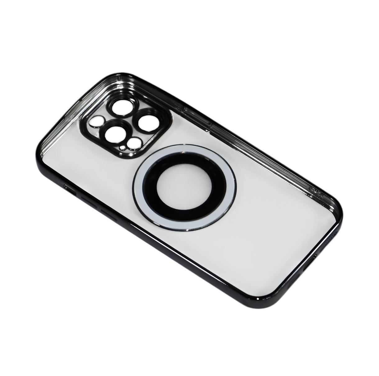 Магнитный чехол XON PhoneCase Magnetic для iPhone 14 Pro Max (PCMC1114400B 7881) Черный/Прозрачный
