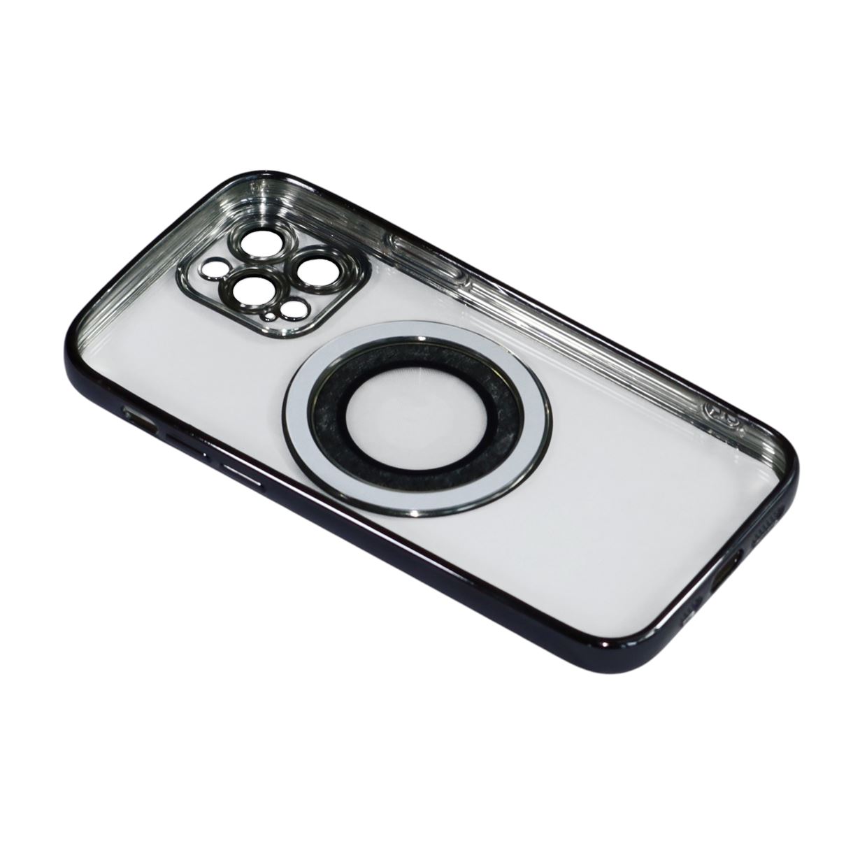 Магнитный чехол XON PhoneCase Magnetic для iPhone 12 Pro (PCMC1112300B 7973) Черный/Прозрачный