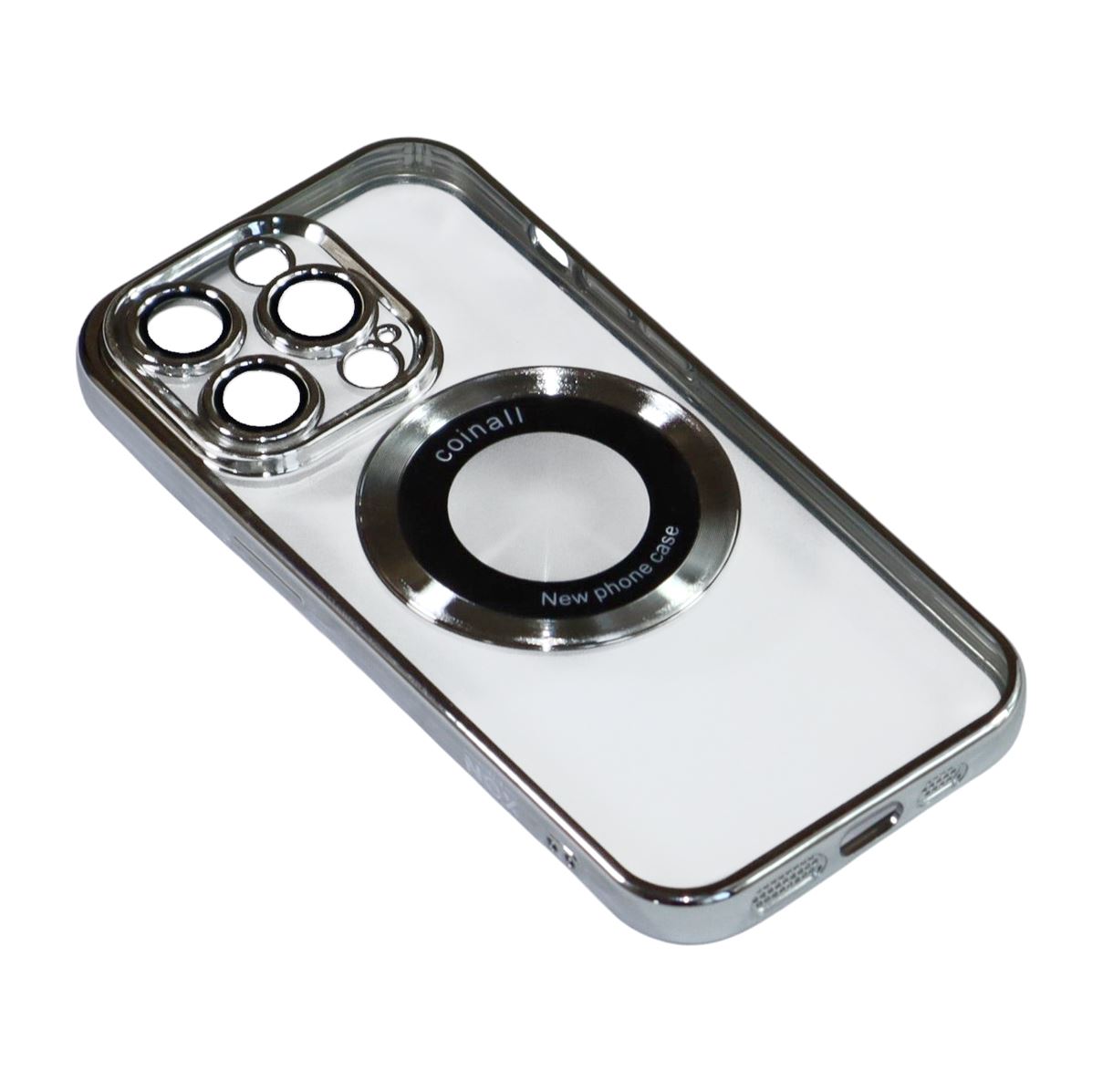 Магнитный чехол XON PhoneCase Magnetic для iPhone 14 Pro (PCMC1114300G 8048) Серый/Прозрачный