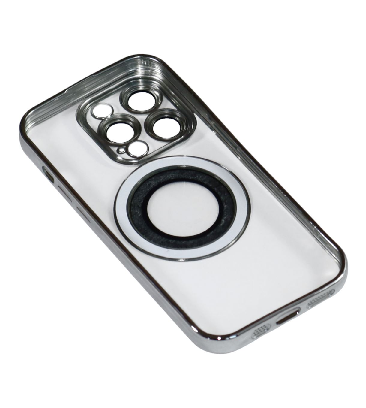 Магнитный чехол XON PhoneCase Magnetic для iPhone 14 Pro (PCMC1114300G 8048) Серый/Прозрачный