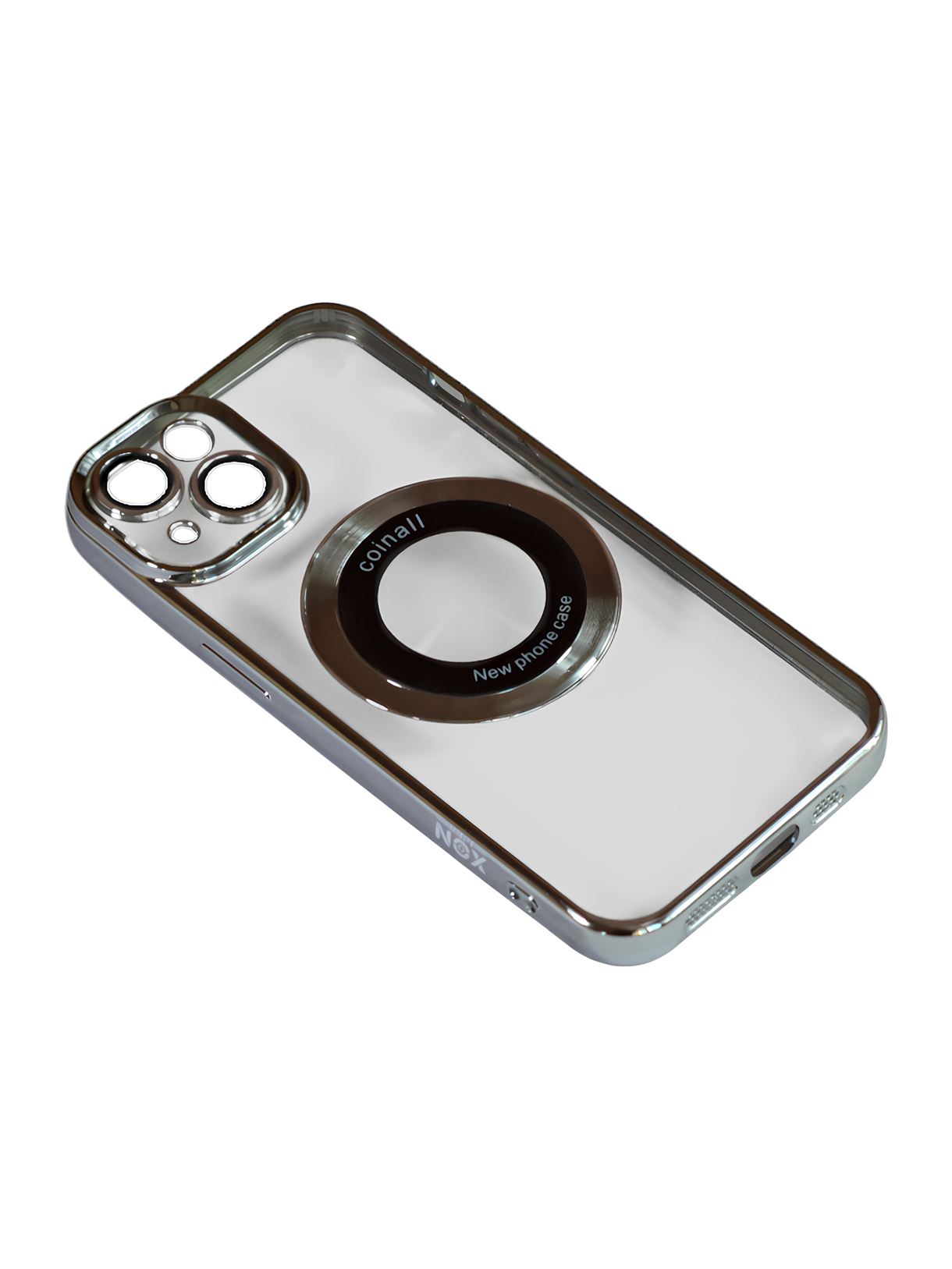 Магнитный чехол XON PhoneCase Magnetic для iPhone 14 (PCMC1114100G 68062) Серый/Прозрачный