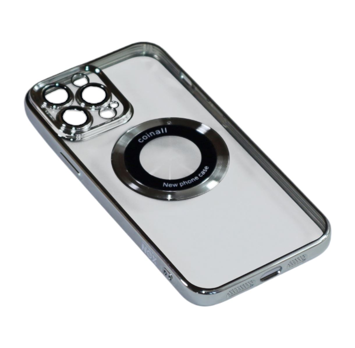 Магнитный чехол XON PhoneCase Magnetic для iPhone 13 Pro Max (PCMC1113400G 68079) Серый/Прозрачный
