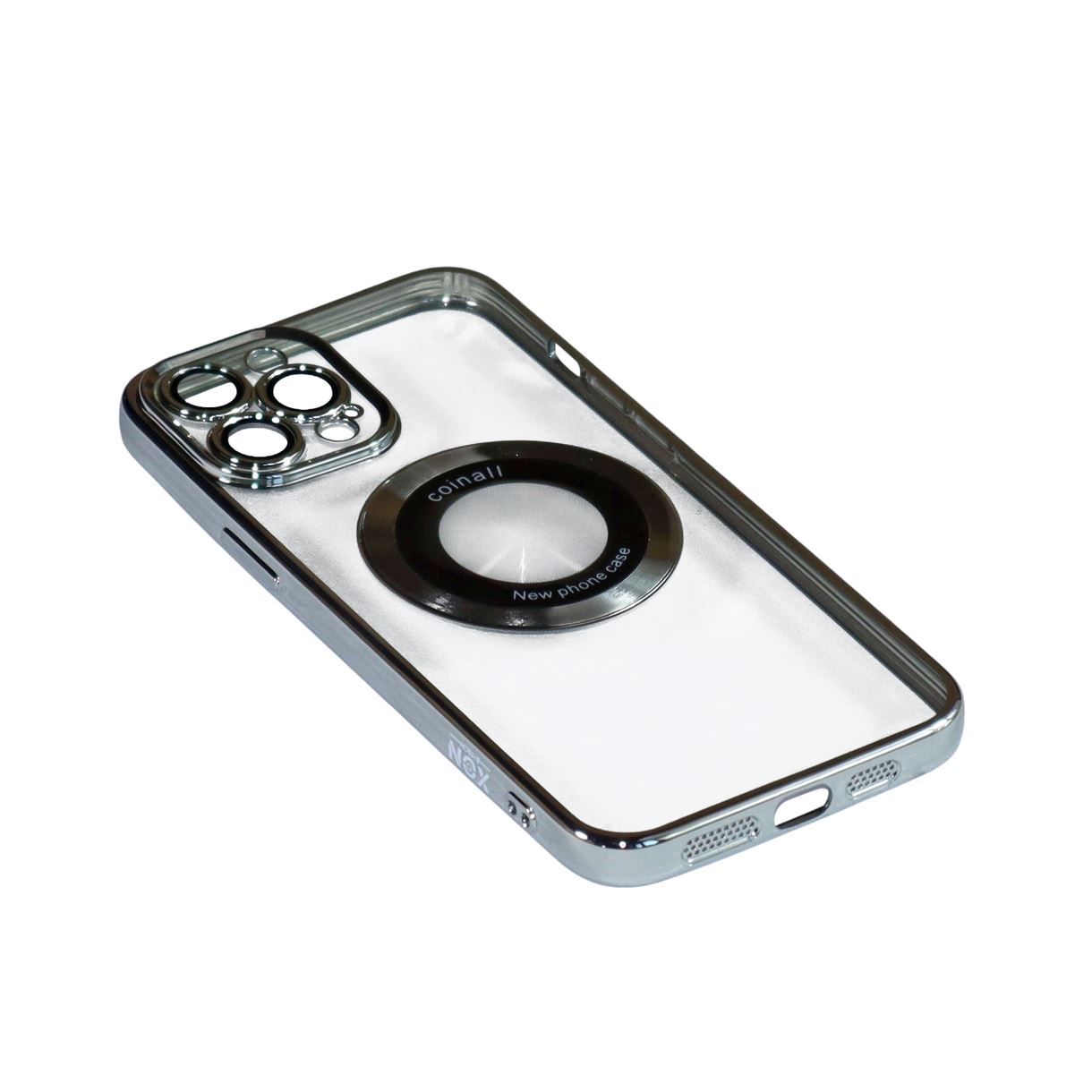Магнитный чехол XON PhoneCase Magnetic для iPhone 12 Pro Max (PCMC1112400G 68116) Серый/Прозрачный