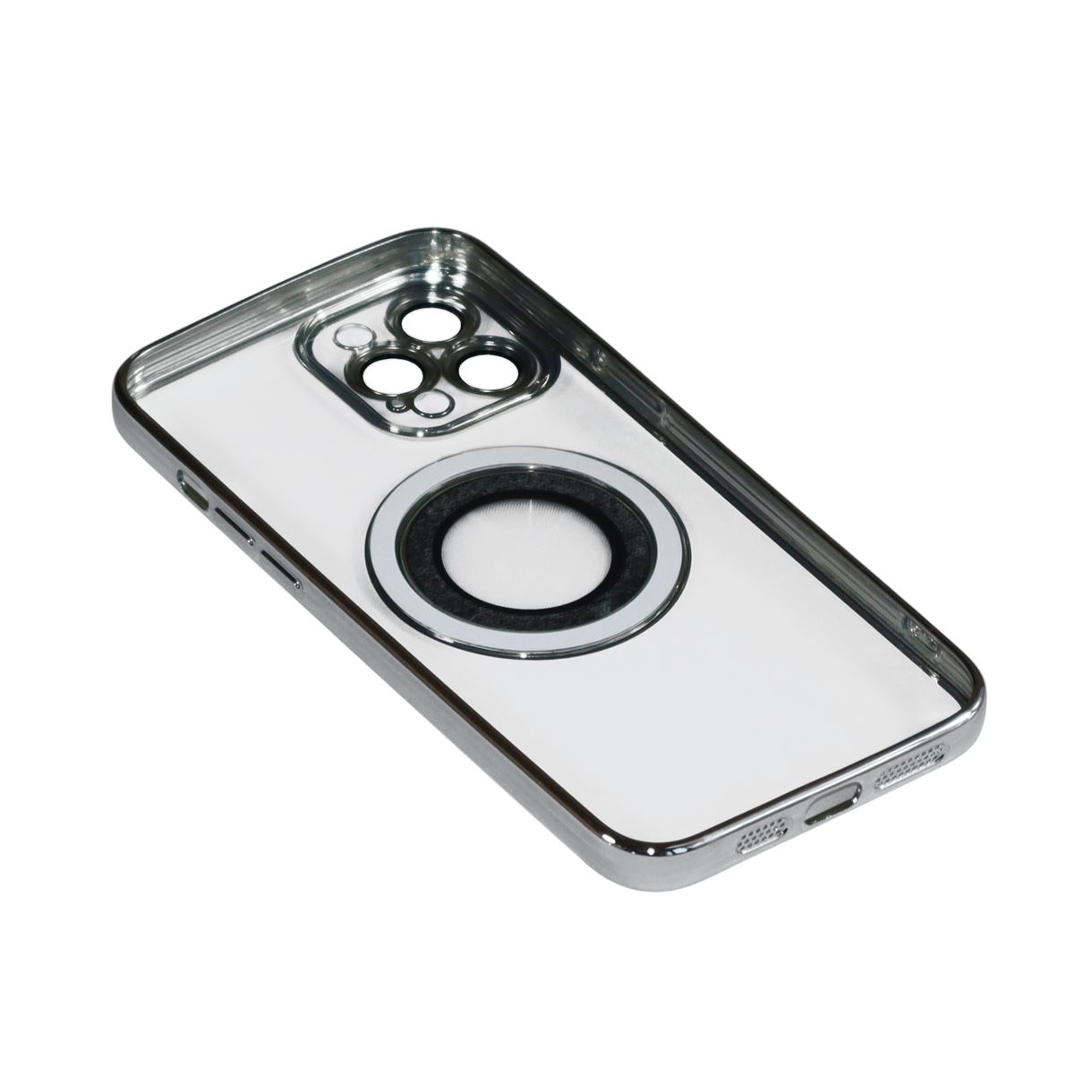 Магнитный чехол XON PhoneCase Magnetic для iPhone 12 Pro Max (PCMC1112400G 68116) Серый/Прозрачный