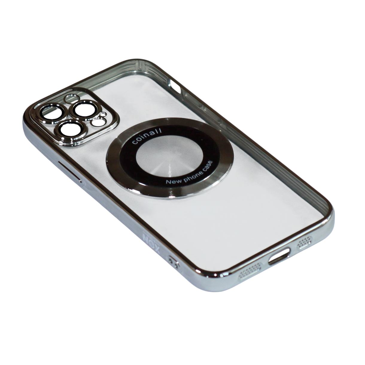 Магнитный чехол XON PhoneCase Magnetic для iPhone 12 Pro (PCMC1112300G 8123) Серый/Прозрачный