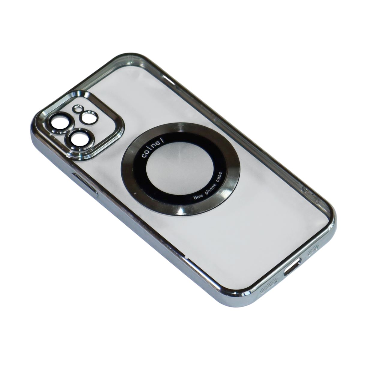 Магнитный чехол XON PhoneCase Magnetic для iPhone 12 (PCMC1112100G 8130) Серый/Прозрачный