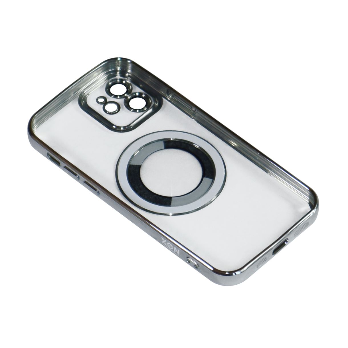 Магнитный чехол XON PhoneCase Magnetic для iPhone 12 (PCMC1112100G 8130) Серый/Прозрачный