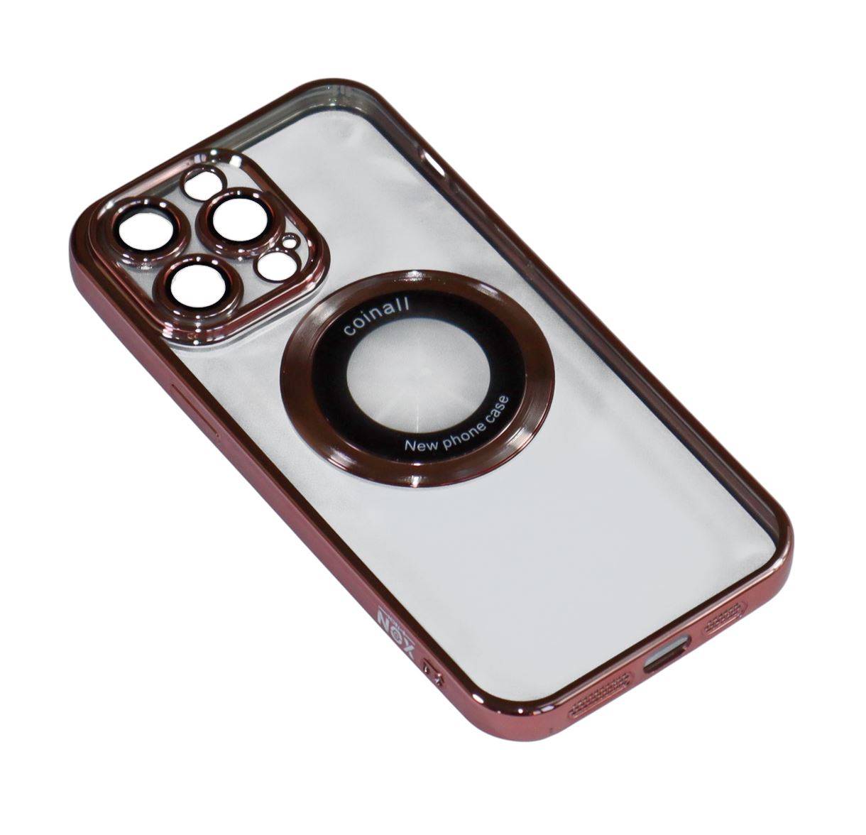 Магнитный чехол XON PhoneCase Magnetic для iPhone 14 Pro Max (PCMC1114400P 8185) Розовый/Прозрачный