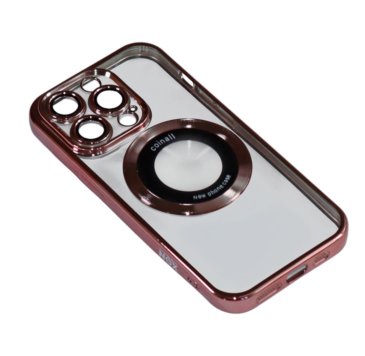 Магнитный чехол XON PhoneCase Magnetic для iPhone 14 Pro (PCMC1114300P 8192) Розовый/Прозрачный