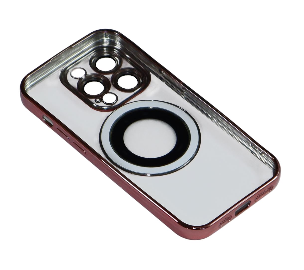 Магнитный чехол XON PhoneCase Magnetic для iPhone 14 Pro (PCMC1114300P 8192) Розовый/Прозрачный