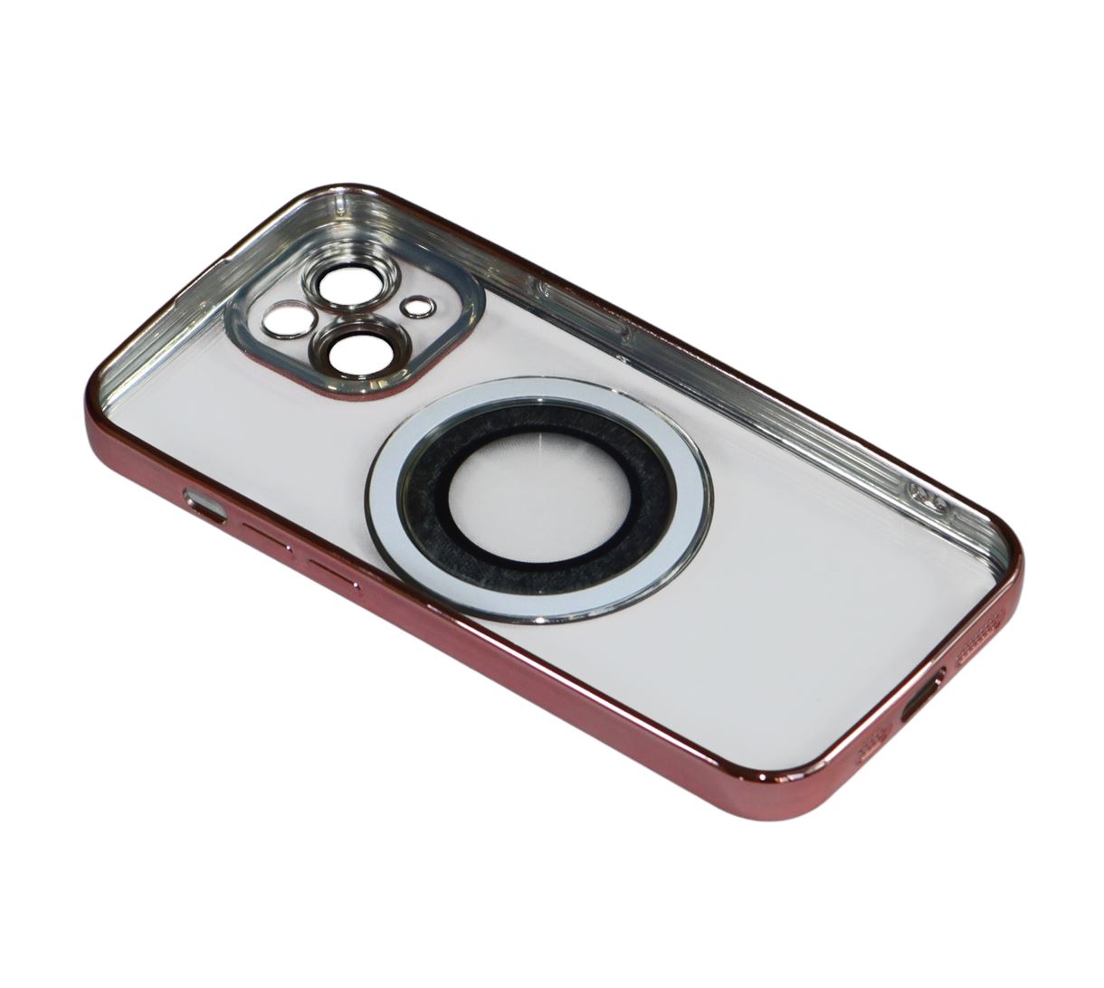 Магнитный чехол XON PhoneCase Magnetic для iPhone 14 (PCMC1114100P 8215) Розовый/Прозрачный