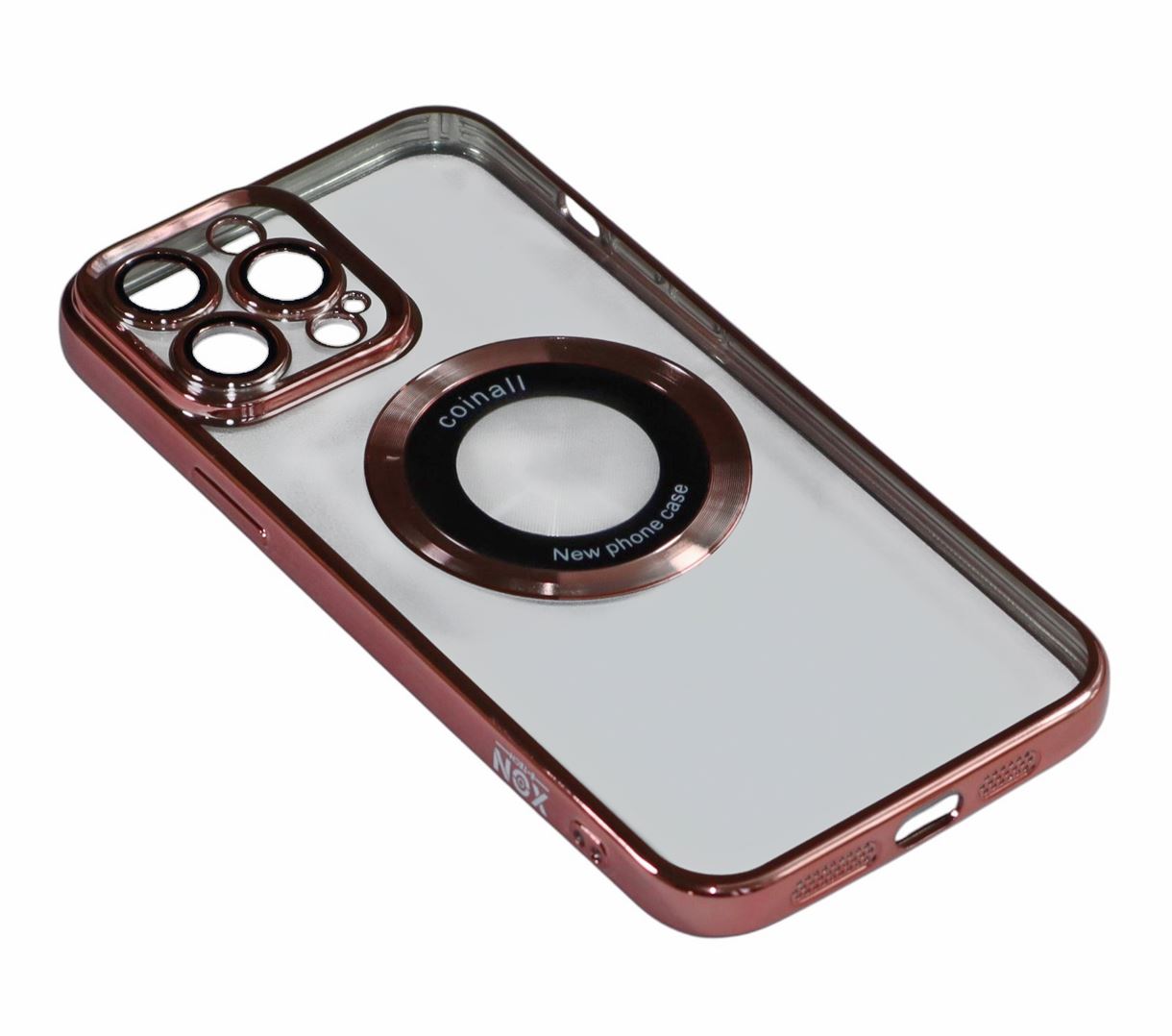 Магнитный чехол XON PhoneCase Magnetic для iPhone 13 Pro Max (PCMC1113400P 8222) Розовый/Прозрачный