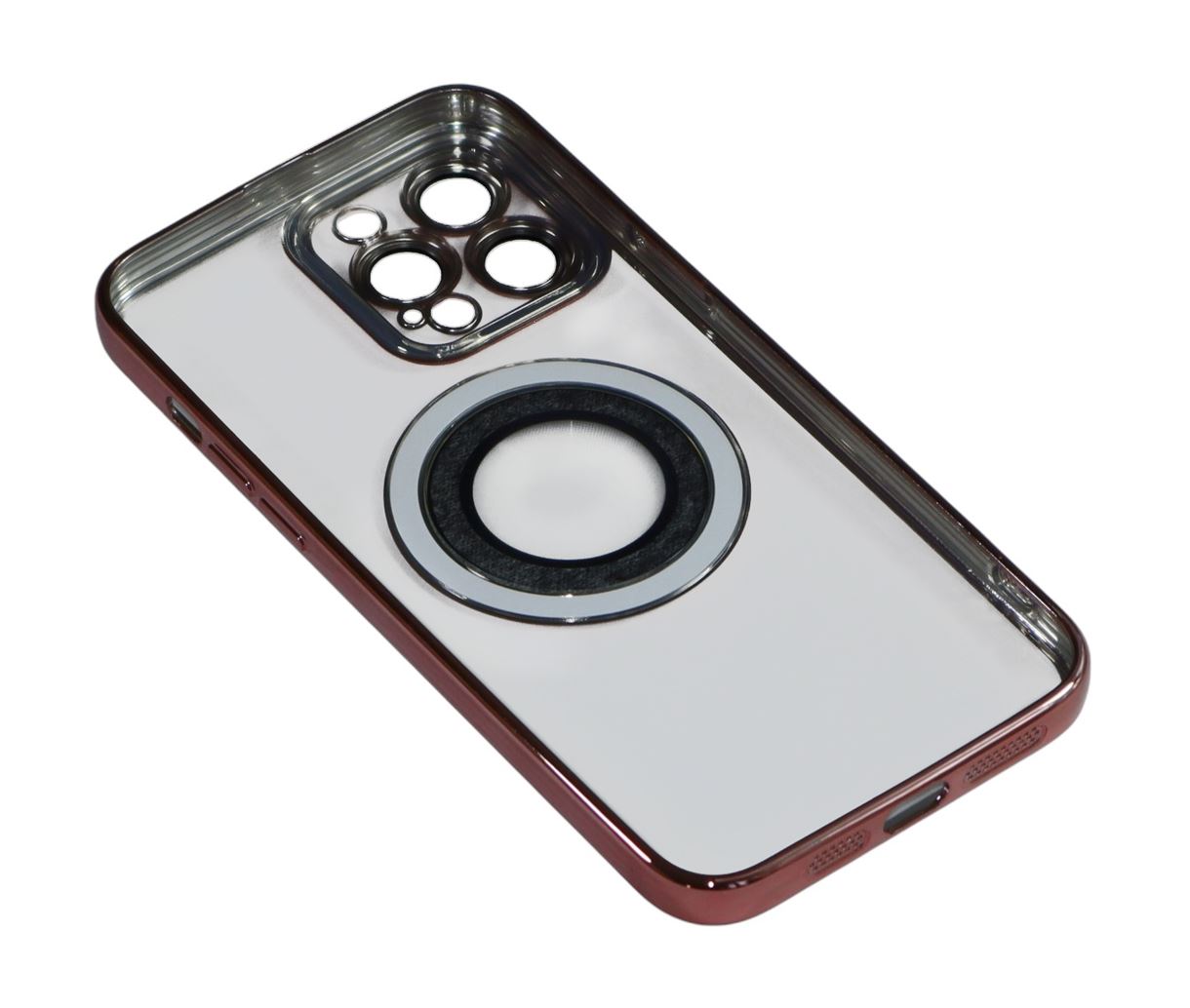 Магнитный чехол XON PhoneCase Magnetic для iPhone 13 Pro Max (PCMC1113400P 8222) Розовый/Прозрачный