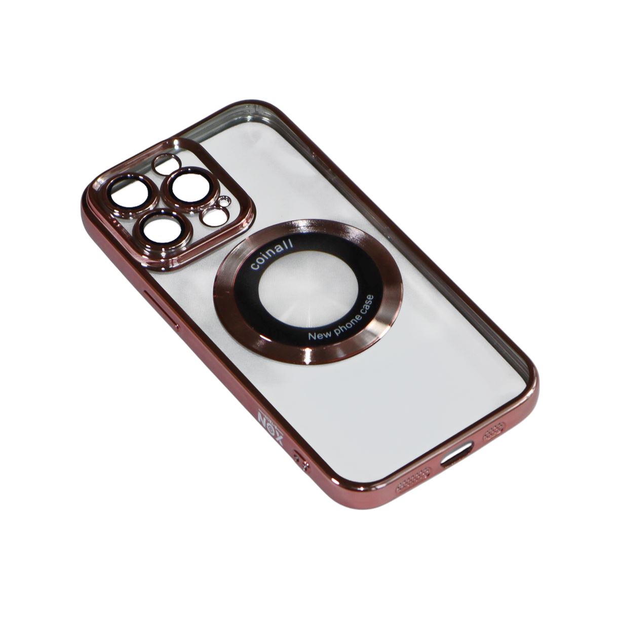 Магнитный чехол XON PhoneCase Magnetic для iPhone 13 Pro (PCMC1113300P 8239) Розовый/Прозрачный