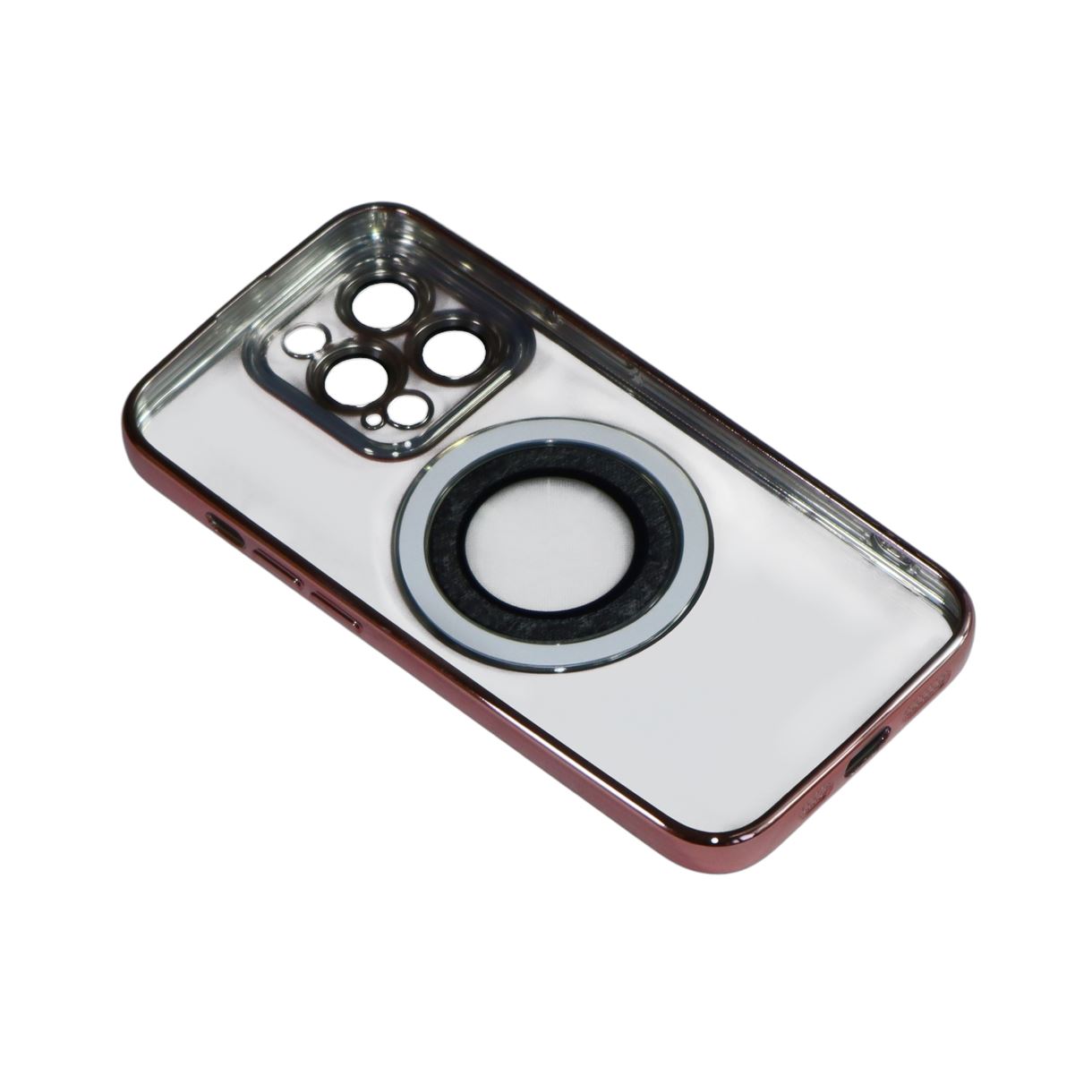 Магнитный чехол XON PhoneCase Magnetic для iPhone 13 Pro (PCMC1113300P 8239) Розовый/Прозрачный