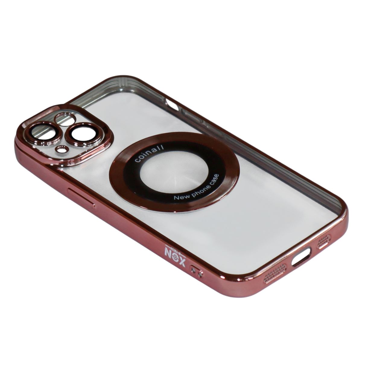 Магнитный чехол XON PhoneCase Magnetic для iPhone 13 (PCMC1113100P 8246) Розовый/Прозрачный