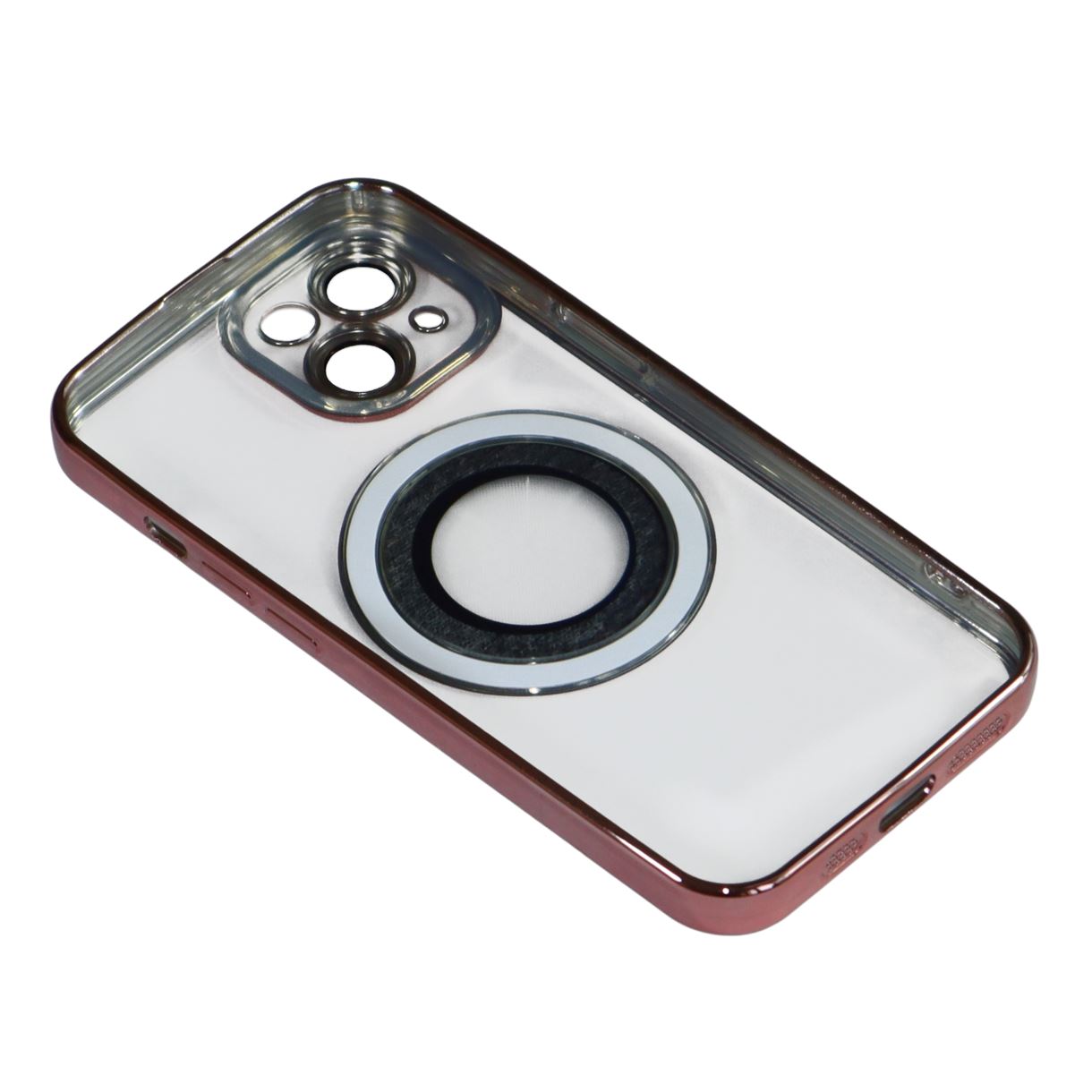 Магнитный чехол XON PhoneCase Magnetic для iPhone 13 (PCMC1113100P 8246) Розовый/Прозрачный