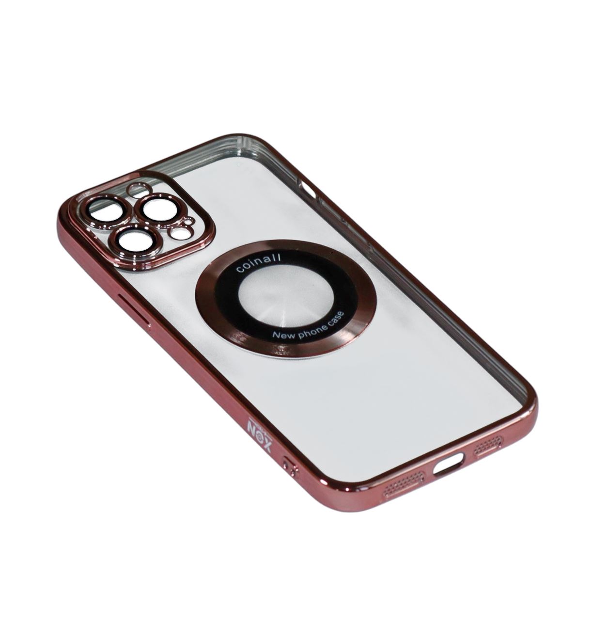 Магнитный чехол XON PhoneCase Magnetic для iPhone 12 Pro Max (PCMC1112400P 8260) Розовый/Прозрачный