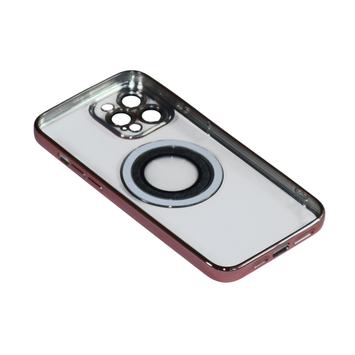 Магнитный чехол XON PhoneCase Magnetic для iPhone 12 Pro Max (PCMC1112400P 8260) Розовый/Прозрачный