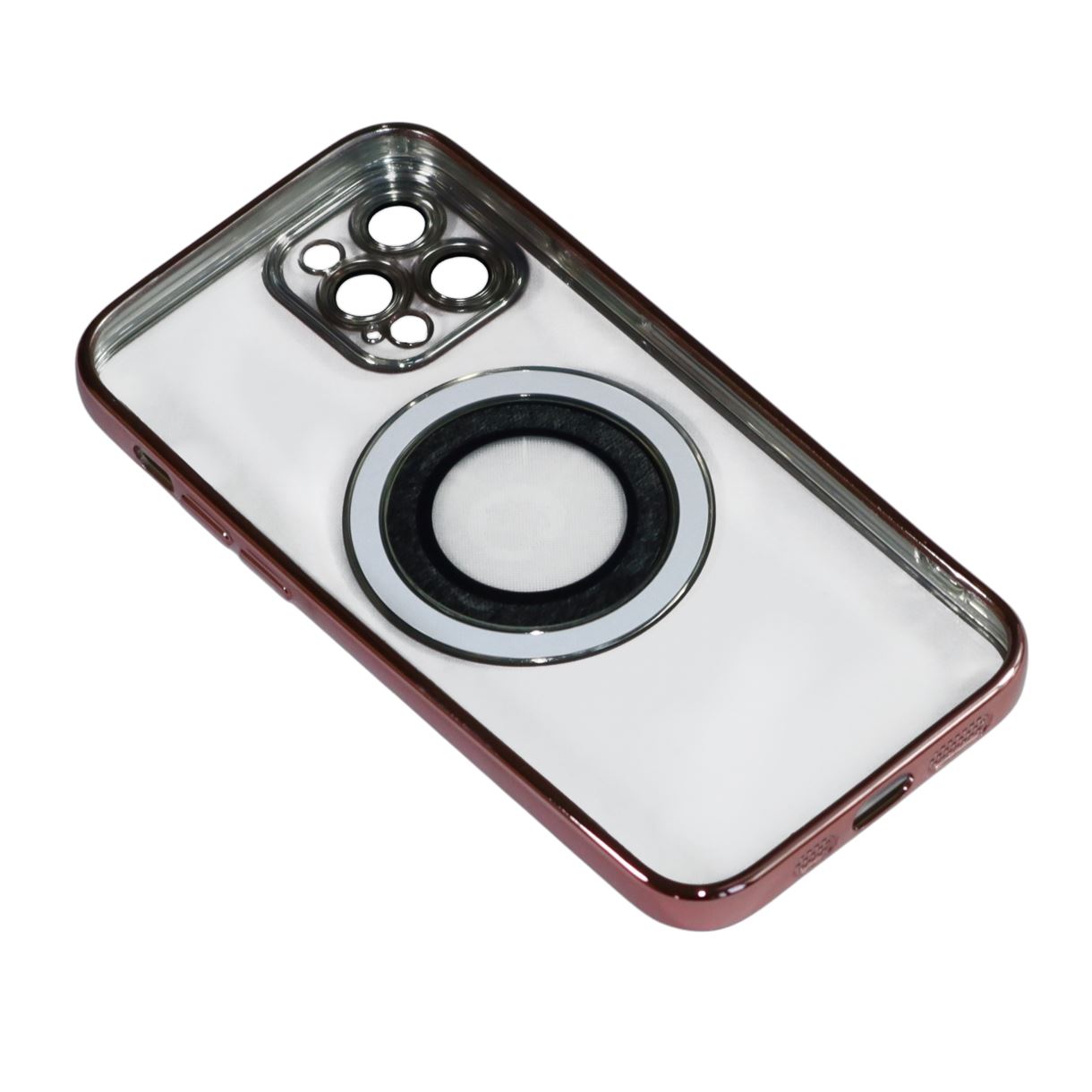 Магнитный чехол XON PhoneCase Magnetic для iPhone 12 Pro (PCMC1112300P 8277) Розовый/Прозрачный