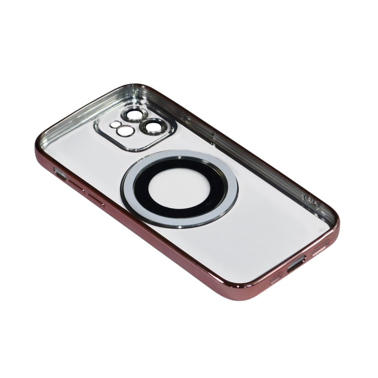 Магнитный чехол XON PhoneCase Magnetic для iPhone 12 (PCMC1112100P 8284) Розовый/Прозрачный