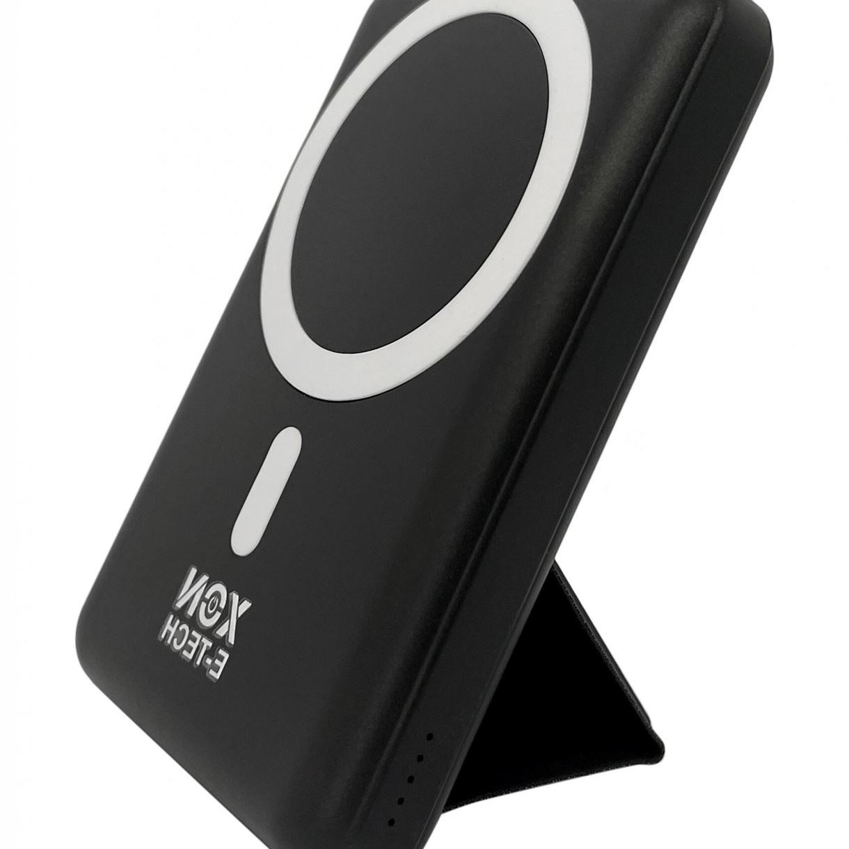 Портативная магнитная беспроводная батарея 10000 mAh с подставкой XON PowerBank Magsafe Stand (YC1G2) 15W Black (5060948063159)