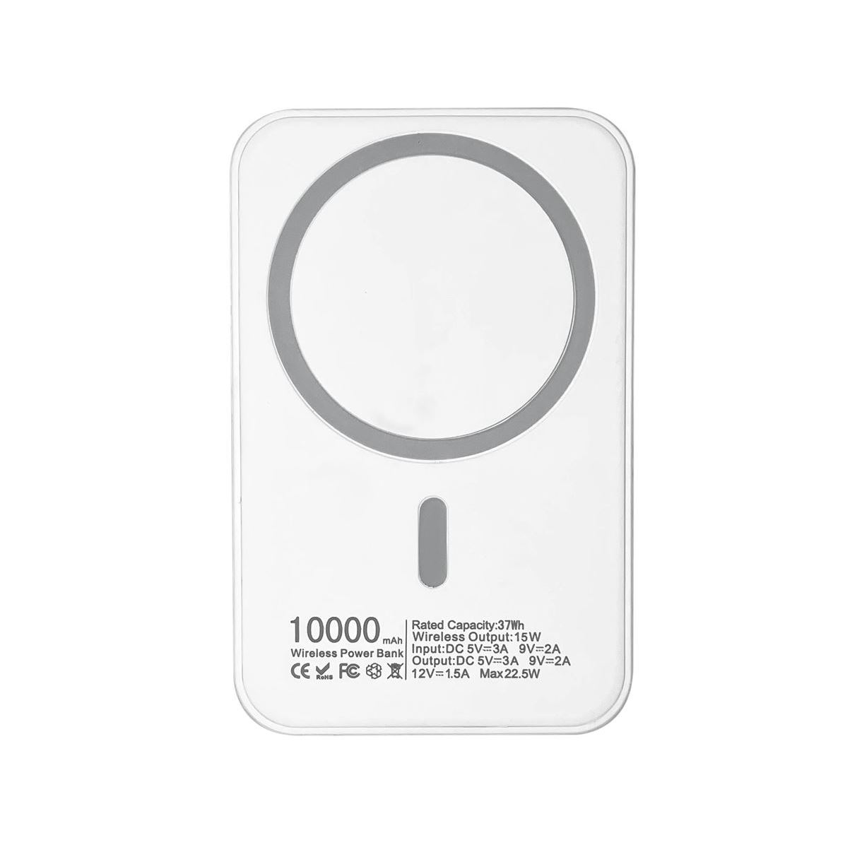 Портативная магнитная беспроводная батарея 10000 mAh XON PowerBank Magsafe 15W (YC1W2 7768) Белая